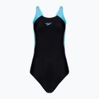 Speedo Colourblock Splice Muscleback - costume intero donna nero/viola/picton blu