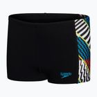 Speedo Digital Panel, costume da bagno per bambini nero/bianco/watermelon