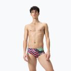 Speedo uomo 13,5 cm Allover Training Club Brief boxer nuoto nero/verde matcha/rosso sirena