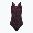 Costume intero Speedo HyperBoom Allover Medalist nero/plum dandy/siren red