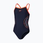 Speedo Platisol Placement Thinstrap Muscleback costume intero bambino true navy/siren red/picton