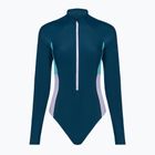 Speedo costume da bagno intero donna Zip Colorblock verde scuro