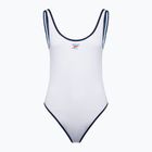 Costume intero Speedo Solid Bound Scoop bianco da donna