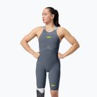 Speedo Fastskin costume da bagno donna LZR Pure Valor 2.0 Closedback Kneeskin grigio piombo / blu acadia / mainline