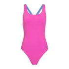 Costume intero da donna Speedo Solid Powerback neon flamingo