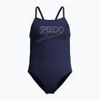 Costume da bagno intero bambino Speedo Endurance+ Logo Thinstrap peacoat