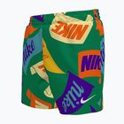 Pantaloncini da bagno Nike Tossed Flags 4" Volley stadium green per bambini