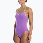 Costume da bagno intero da donna Nike Hydrastrong Logo Graphic T-Back bright violet