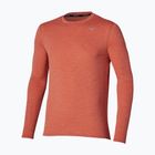 Longsleeve da running uomo Mizuno Core Impulse Long Sleeve Tee ginger