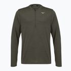 Felpa da corsa uomo Mizuno Core Impulse Half Zip Long Sleeve Tee forest night
