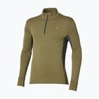 Felpa da corsa uomo Mizuno Active Warmalite Half Zip Long Sleeve Top martini olive