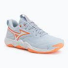 Scarpe da pallavolo donna Mizuno Wave Momentum Elite blue finch/white/lava orange