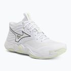 Scarpe da pallavolo donna Mizuno Wave Momentum Elite Mid white/balsam green/ambrosia