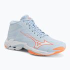 Scarpe da pallavolo donna Mizuno Wave Lightning Elite Mid blue finch/whitelava orange