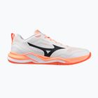 Scarpe da pallamano Mizuno Wave Stealth Pro white/black/flamingo coral