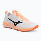 Scarpe da pallamano Mizuno Wave Stealth Pro white/black/flamingo coral