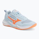 Scarpe da pallamano donna Mizuno Wave Stealth Pro blue finch/lava orange