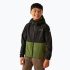 REGATTA Hanleigh II giacca antipioggia per bambini nero/verde nefrite/verde verde oliva