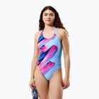 Costume da bagno intero donna Speedo FL Placement Printed Powerback brushy shadows/cruise