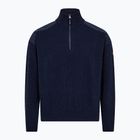 Maglione da uomo Dovre Ribbed Knit Half Zip navy