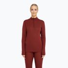 Felpa termica donna Dovre Wool Zip burgundy