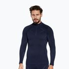 Felpa termica da uomo Brubeck Extreme Merino 1/3 Zip navy