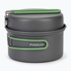 Set di pentole turistiche Rockland Travel Duo anodizzate grigio/verde