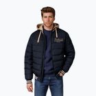 Giacca Pitbull Hidden da uomo con cappuccio blu scuro/beige