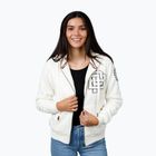Pitbull Sherpa Ruffina donna con cappuccio e zip bianco sporco