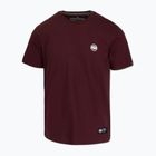 Maglietta Pitbull Small Logo da uomo, bordeaux scuro