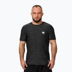 Maglietta Pitbull Small Logo Casual Sport uomo nero melange