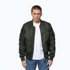Giacca da uomo Pitbull Hacket Washed Bomber dark green
