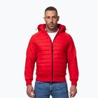 Giacca uomo Pitbull Palomar Padded Hooded Hybrid fluorescent/red