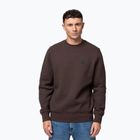 Felpa uomo Pitbull Small Logo Crewneck dark chocolate