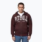 Felpa da uomo Pitbull Norton Hooded Zip dark burgundy