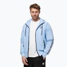 Giacca uomo Pitbull Athletic Tape Nylon Hooded light blue