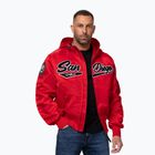 Giacca uomo Pitbull Aero Flight Hooded fluo/red