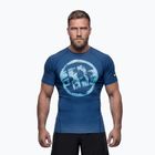 T-shirt da uomo Pitbull Rashguard Logo Palms blue