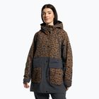Giacca da snowboard da donna 4F KUDS002 marrone allover