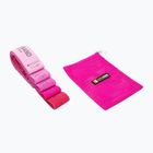 Set di bande elastiche per allenamento FORCEBAND Mini Band 5 szt. + E-BOOK pink