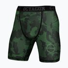 Pantaloncini a compressione Octagon Camo Forest kaki da uomo