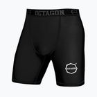 Pantaloncini a compressione da uomo Octagon Logo nero/bianco