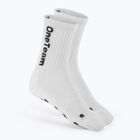 Calzettoni da calcio per bambini OneTeam Precision Grip non-slip 2-pack white