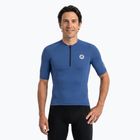 Maglietta da ciclismo uomo ATTABO TEVRA con zip corta blu navy