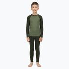 Completo termico per bambini WOOLCANO Merino SET0982 khaki