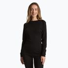 Felpa termica da donna WOOLCANO 100% Merino TOP0541 nero