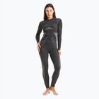 Completo di biancheria intima termica da donna KADVA Streif W Set senza cuciture nero