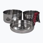 Set di pentole da escursione in acciaio Alpinus Yucatan da 2l, 1,5l e 0,6l