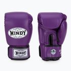 WINDY Guantoni da boxe classici in pelle sintetica viola