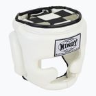 Casco da boxe WINDY in vera pelle bianco